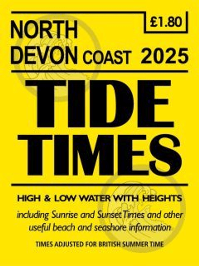 Tide Times Cornwall South Coast (Based on Ilfracombe)